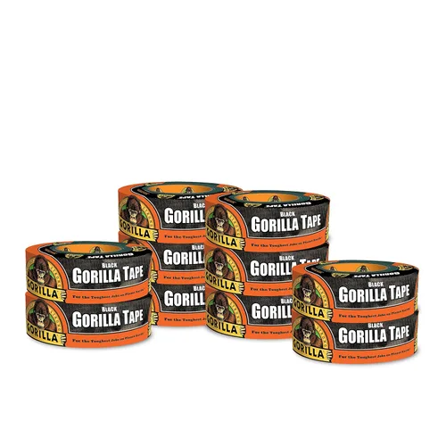 Vista 9 de Gorilla Cinta adhesiva negra, 1.88" x 35 yardas, negro, (paquete a granel de 18)