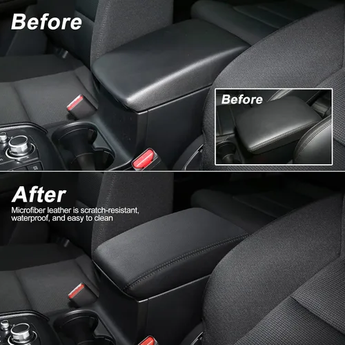 Vista 4 de Compatible con accesorios Mazda CX-5 2025 2024 2023 2022 2021 2020 2019 2018 2017 - Cubierta de consola central de coche, cubierta de reposabrazos