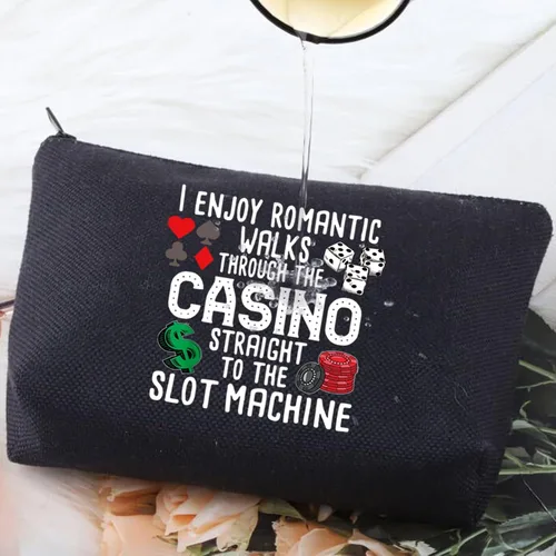 Vista 4 de G2TUP Idea divertida del regalo del jugador de los amantes del casino del bolso del maquillaje de la máquina tragamonedas de los accesorios