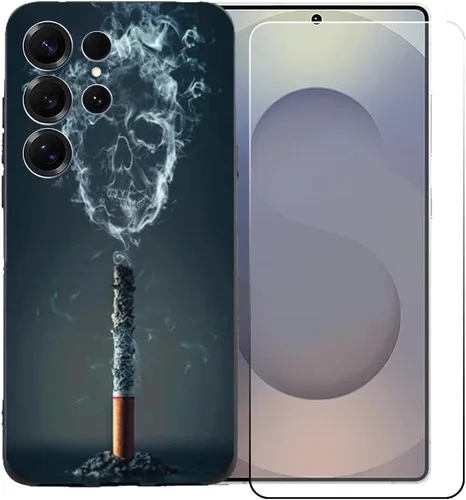 Vista 13 de Funda de TPU para UIOUOR I25 Ultra + HD de vidrio templado, carcasa de silicona para parachoques trasero – 9 dureza anti-arañazos protector de Bst1