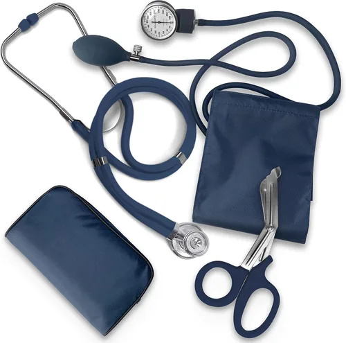 Vista 13 de ASA TECHMED Paquete de inicio para enfermeras y EMT Estetoscopio, monitor de presión arterial y tijeras de trauma de 19.1 cm EMT Regalo ideal