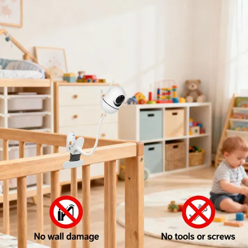 Vista 3 de Soporte para monitor de bebé Nanit Pro Smart Baby Monitor y Flex Stand Baby Monitor, HelloBaby HB6550/HB65/HB66/HB248/HB6351/HB40/HB6339, ANMEATE