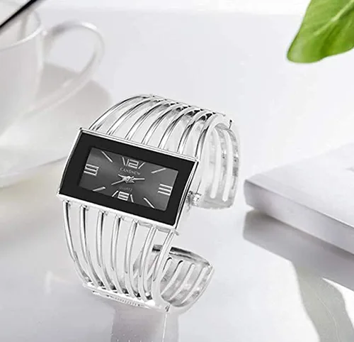 Vista 6 de Relojes de lujo para mujer, analógico de cuarzo, reloj de pulsera rectangular, reloj de pulsera de negocios, casual, de moda, para mujer