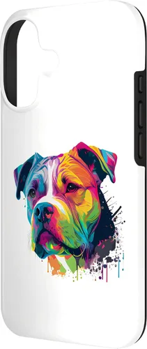 Vista 2 de Colorful American Bulldog American Bully Men Women Case for iPhone 17