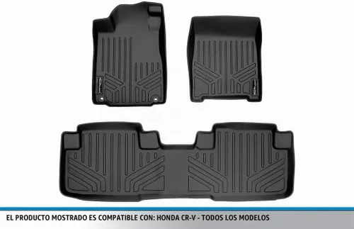Vista 5 de SMARTLINER Alfombrillas de piso de ajuste personalizado Juego de revestimiento de 2 filas para Honda CR-V 2012-2016