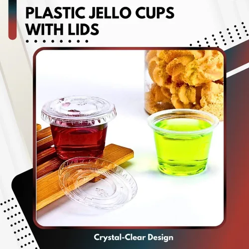 Vista 4 de Green Direct Recipientes de plástico pequeños desechables de 1 onza con tapas, recipientes de condimentos para porciones para chupitos de gelatina