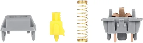 Vista 7 de DUROCK Interruptores POM, interruptores de teclado mecánico prelubricados POM completos, interruptores de llave de 5 pines con vástago P3 liso