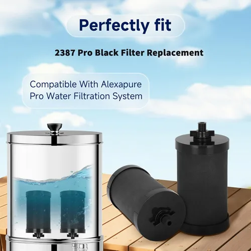 Vista 2 de Reemplazo de filtro 2387 Pro, certificado NSF/ANSI 42 para reemplazo de filtro de agua Alexapure, capacidad de rendimiento de 5,000 galones