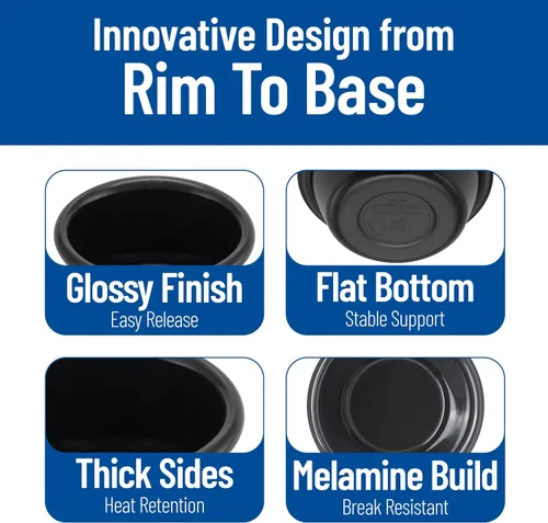 Vista 4 de Carlisle FoodService Products Ramekin Suave Melamina 2 Oz - Negro