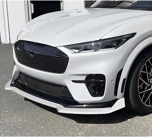 Vista 5 de Q1-TECH, borde de parachoques delantero compatible con Ford Mustang Mach-E GT 2021, 2022, 2023, modelo Mach-E GT, alerón de labio de parachoques