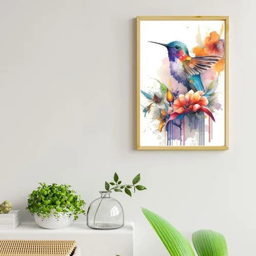 Vista 2 de Ginkko Kit de pintura por números para adultos, principiantes y niños de 8 a 12 años con marco de madera, fácil acrílico sobre lienzo de 8 x 12