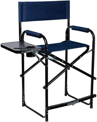 Vista 9 de Dura-Tech Silla alta plegable con mesa Comodidad estable elevada Duradera y resistente Comodidad acolchada Mesa plegable adjunta Capacidad