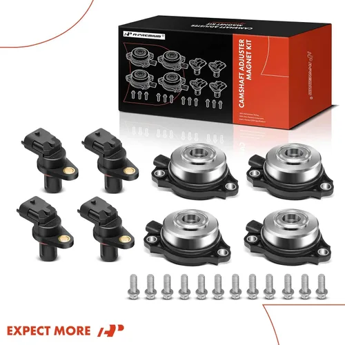 Vista 9 de A-Premium 8-PC Sensor de posición del árbol de levas y ajustador de árbol de levas Solenoide imán Compatible con vehículos Mercedes-Benz 2006-2015