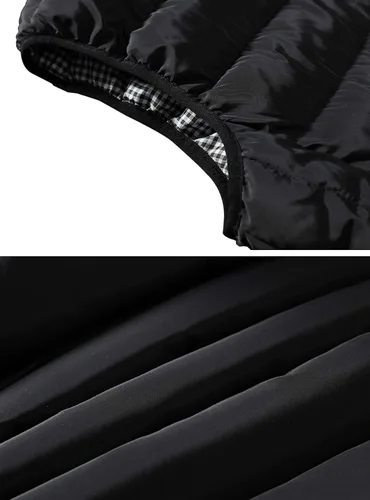 Vista 5 de Vcansion Chaleco de abrigo acolchado con cuello alto casual para hombre