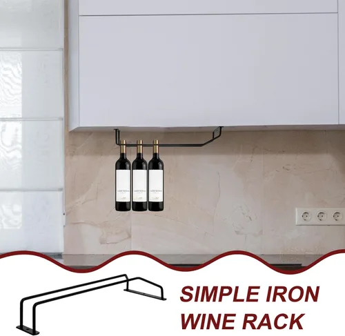 Vista 9 de OSALADI Metal Single Bottle Wine Rack 33.8cm Small Iron Wire Wine Holder for Home and Restaurant