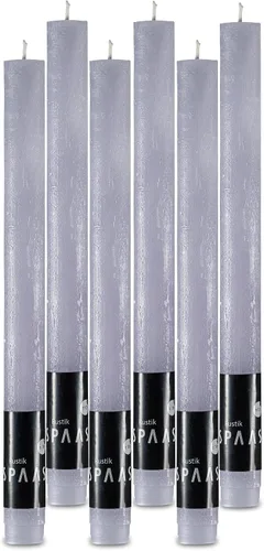 Vista 8 de SPAAS - Velas rústicas blancas para cena, 6 velas decorativas altas rústicas sin goteo blancas sin perfume para decoración del hogar, mesa, fiesta