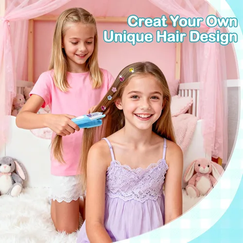 Vista 3 de Kit de Estampador de Gemas para el Cabello - Joyas Brillantes para el Cabello para Juguetes de Niñas - Accesorios para el Cabello con Diamantes