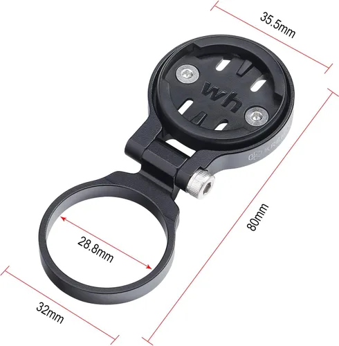 Vista 3 de Soporte de vástago de bicicleta ajustable hacia fuera Soporte de computadora delantero para Wahoo Soporte de tapa superior para soporte