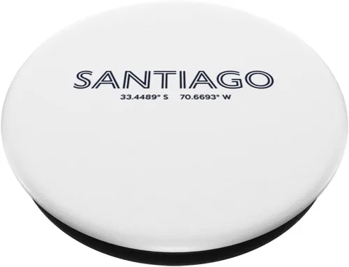 Vista 2 de Chile City Coordinates - Santiago PopSockets Swappable PopGrip