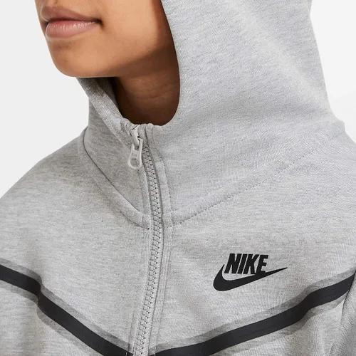 Vista 3 de Nike Sudadera deportiva Tech con capucha para niños grandes (niños)