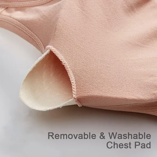 Vista 6 de Brasier deportivo con almohadillas extraíbles, de impacto medio, para yoga, correr, fitness, entrenamiento (40-42AADDD, blanco), Blanco