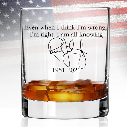 Vista 6 de Patriots Cave Rush Limbaugh - Even When I Think I'm Wrong I'm Right Vaso de whisky antiguo de 11 onzas Vaso de mezcla de cóctel Lowball