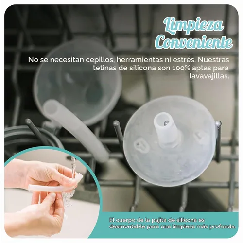 Vista 5 de Mason Bottle Tapones de silicona para popotes (paquete de 2) – Repuesto de popote para sorber, se adapta a tarros Mason de boca regular de 8 onzas