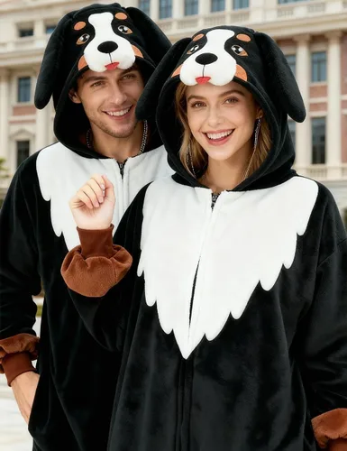 Vista 3 de Bernese Mountain onesie adult Unisex Adult Pajamas Halloween Christmas Party Cosplay Costume
