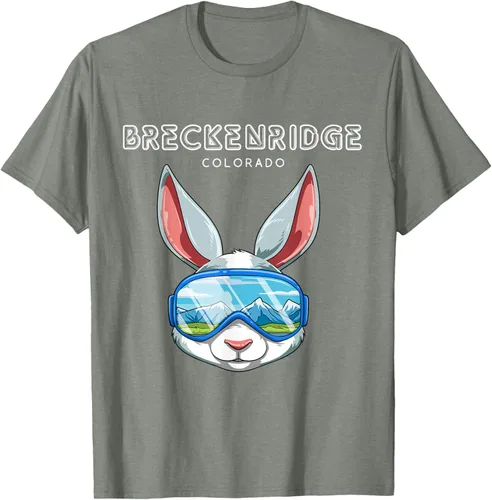 Vista 29 de Breckenridge Colorado USA - Camiseta de esquí y snowboard de conejo, Negro, S