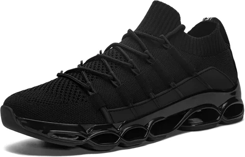 Vista 7 de DYKHMATE Zapatos de punta de acero para hombres y mujeres, zapatillas de seguridad ligeras, tenis con punta de acero, zapatos de trabajo