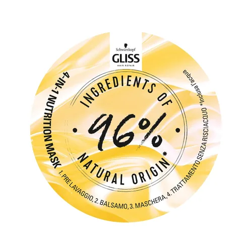 Vista 2 de Schwarzkopf Gliss 4 en 1 Máscara máscara con proteína y manteca de karité 13.5 fl oz