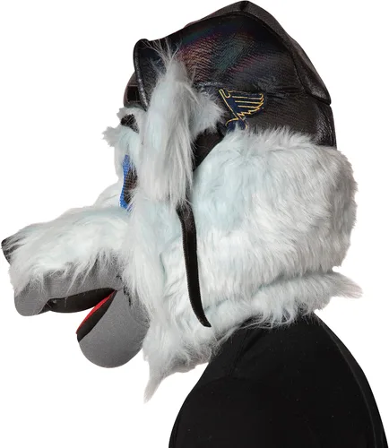 Vista 4 de Rasta Imposta NHL Hockey Louie St. Louis Blues Mascot Head - Disfraz deportivo, talla única para adulto
