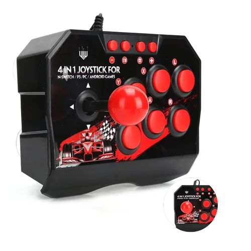 Vista 9 de Arcade FightStick Joystick,Arcade FightStick Arcade con cable Arcade Joystick Arcade Juegos Accesorios Accesorios de consola de juegos para PCPS3