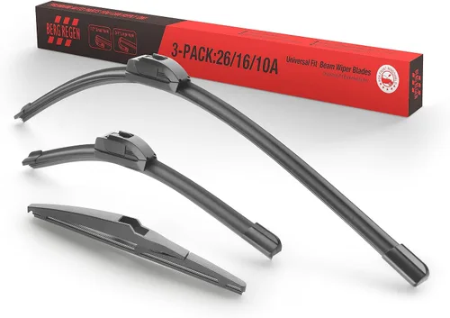 Vista 23 de BERG REGEN Escobillas limpiaparabrisas de 15"+15" con escobilla trasera de 13" - Juego de repuesto automotriz para Jeep Wrangler JK 2008 2009 2010