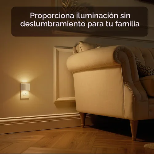 Vista 4 de L LOHAS LED Las luces nocturnas se enchufan en la pared con 3CCT ajustable, luz nocturna de 1W (1600K/3000K/5000K), 1W Nightlights Plug in Wall