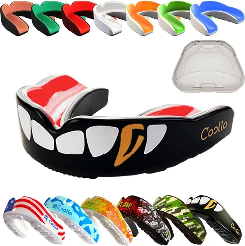 Vista 17 de Protector Bucal Hervir y Morder (Jóvenes y Adultos) DA Boquilla Deportiva de Ajuste Personalizado para Fútbol Americano, Hockey, Rugby, Lacrosse