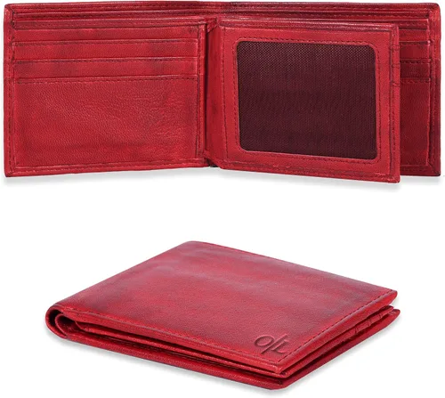 Vista 24 de Carteras RFID delgadas para hombres - Cartera de bolsillo frontal de piel genuina Negro