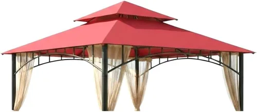 Vista 9 de Garden Winds Cubierta superior de toldo de repuesto para cenador Madaga - Riplock 350 - Terra Cotta