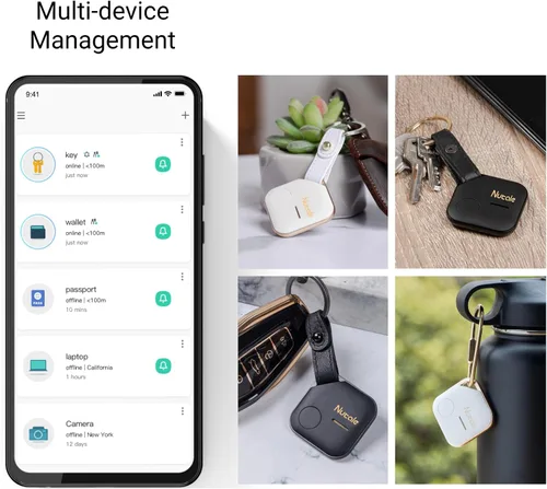 Vista 6 de Etiqueta de búsqueda de llaves profesional, localizador de artículos con Bluetooth, compatible con iOS y Android, compatible con llaves, carteras