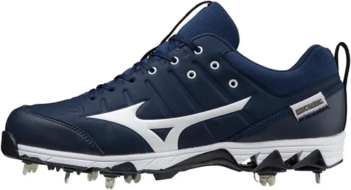 Vista 17 de Mizuno Tenis de béisbol Ambition 2 de 9 picos para hombre Blanco y negro (9000)