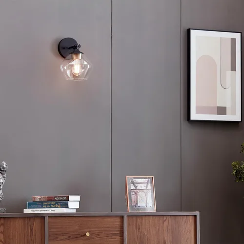 Vista 4 de Globe Electric Covington aplique de pared para exteriores, color negro 44214