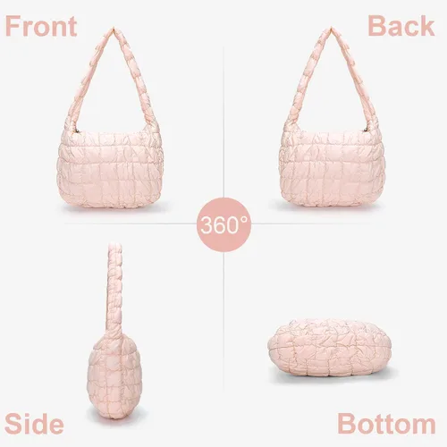 Vista 3 de Bolsa acolchada para mujer, bolsa acolchada ligera, bolsa acolchada para el hombro