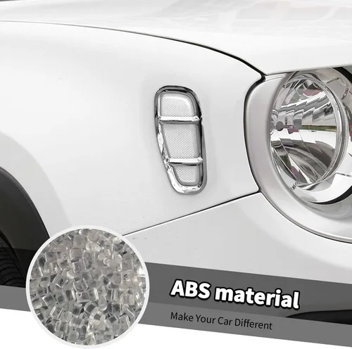 Vista 4 de Jimen Compatible con Jeep Renegade 2015-2023, cubierta de luz de marcador lateral de guardabarros automático (cromado)