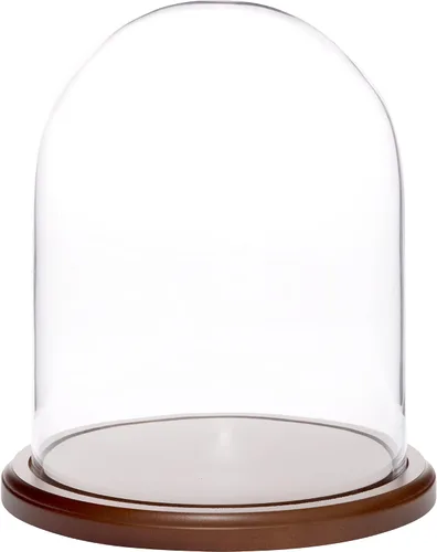 Vista 2 de Plymor Cúpula de cristal de 8" x 10.25" (base de chapa de nogal)