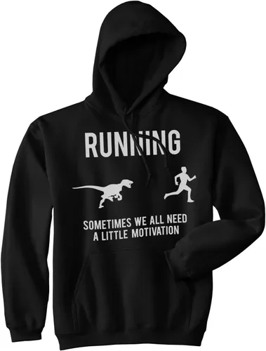 Vista 2 de Crazy Dog T-Shirts Sudadera con capucha divertida para correr motivación, sarcasmo, humor, correr, novedad