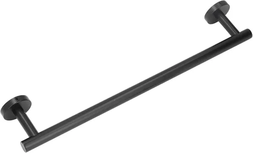 Vista 8 de Toallero para baño, toallero de acero inoxidable 304, toallero negro mate de 17.7 in, toallero de barra simple y elegante para baño, cocina
