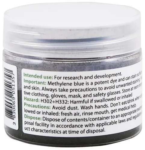Vista 5 de Polvo azul de metileno 0.35 oz - 10 g Pureza ultra alta Ingredientes de grado farmacéutico USP - Probado por terceros Sin formaldehído