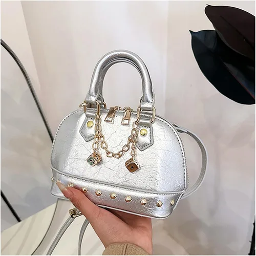 Vista 7 de Bolso tote para mujer, mochilas de cuero, bolso cruzado, bolso para boda, baile, fiestas, trabajo, viajes (estilo 517)