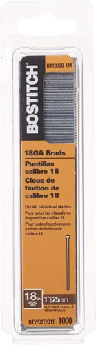 Vista 2 de BOSTITCH Clavos Brad de calibre 18, 1 pulgada, 1000 por caja (BT1309B-1M)