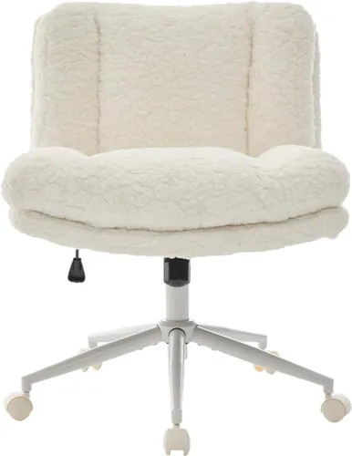 Vista 28 de Silla de escritorio de terciopelo gris con ruedas y base dorada, silla de oficina moderna giratoria cómoda, silla de tocador, silla de tarea, silla